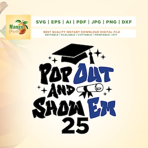 Senior 2025 Pop Out SVG: Graduation Shirt Design (Digital Download)