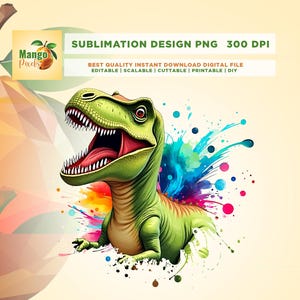Dinosaur Big Trucks Watercolor Sublimation, Kids PNG Designs for T-Shirt, Dinosaur Birthday Party PNG, sublimation, Digital Download PNG,