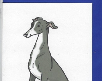 Greyhound Greetings card