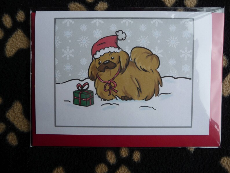 Pekingese Christmas Card image 1