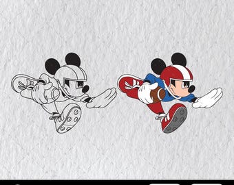 Mickey Football Svg, Mickey Sports Svg, Sport Svg , Football Svg, Mickey Svg, Svg And Png Instant Download File