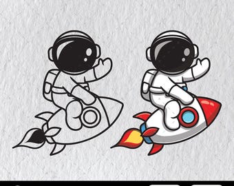 Astronaut Svg Kid Astronaut Svg Cute Astronaut Svg Spaceman Clipart Png Transparent Astronaut Png Svg Instant Download File