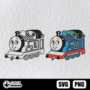 Treno Svg, Locomotiva Svg - Locomoti9ve Thomas Svg, Treno Png, Cartone animato Treno Clipart Svg Png File di download immediato