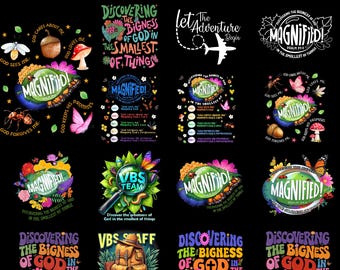15+ VBS 2025 Bundle PNG, VBS Crew Png, Bible Summer Camp Magnified Digital, Vacation Bible School Design, Vbs 2025 Summer Camp Bible