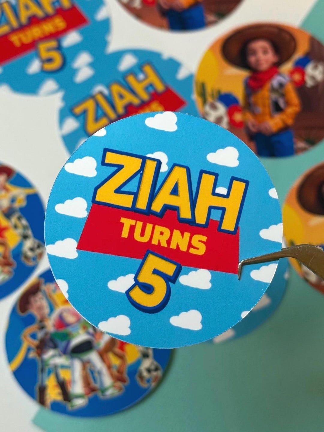 Personalized Toy Story 2x2 Stickers, Children's Adhesive Labels, Name ...