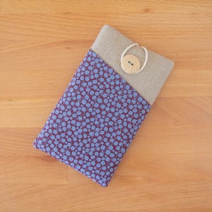 Padded Cotton iPhone Sleeve with Pocket - Fits iPhone 13, 14, 15, 16
