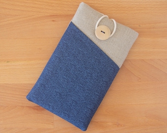 Vadderat iPhone-fodral i bomull med ficka - Passar iPhone 13, 14, 15, 16, 17