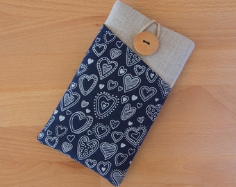 Cotton iPhone Sleeve: Padded Phone Pouch with Pocket