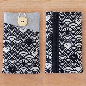 Bolsa em linho e algodão para Samsung Galaxy, Galaxy S5, Galaxy S6, Galaxy S6 Edge, Galaxy S7, Galaxy S8, Galaxy S9