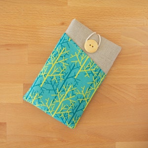 Cotton iPhone Sleeve: Padded Phone Pouch with Pocket