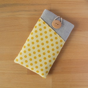 Cotton iPhone Sleeve: Padded Phone Pouch with Pocket