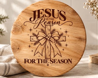 Jesús es la razón de la Navidad SVG, Navidad cristiana SVG, Navidad religiosa PNG, diseño Cricut para festividades basadas en la fe