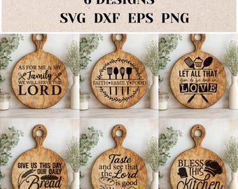Farmhouse Kitchen Quotes SVG Bundle: Christian Kitchen Decor (Digital Download