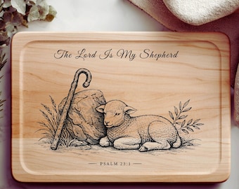 The Lord Is My Shepherd SVG PNG | Psalm 23 Christian Art | Faith Home Decor | Laser Ready Scripture File