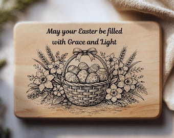 Easter Basket SVG | Easter Quote SVG | Christian Easter PNG | Easter Engraving Design | Digital Download