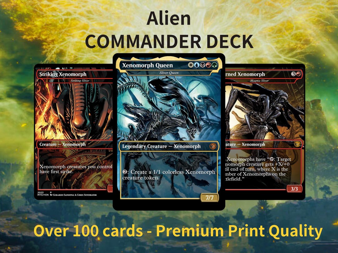 Alien Command Deck • Custom MTG Card • Magic the Gathering • Mtg Proxy ...