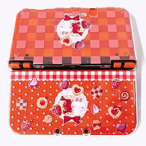DIYS Strawberry Cookies Transparent 3ds nds case full model series, anime cartoon handmade protective case