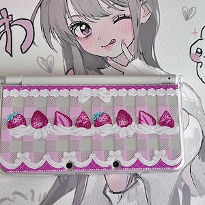DIYS Strawberry Shortcake 3ds nds case full model series, anime cartoon handmade protective case