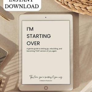 I’m Starting Over Reset Journal | Printable Self-Care Planner | Letting Go Workbook | Mental Health & Personal Growth PDF