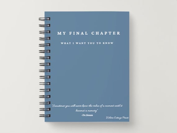 End of Life Planner - My Final Chapter | Final Wishes & Legacy Organizer | Editable Funeral Planning Guide (Digital Download)