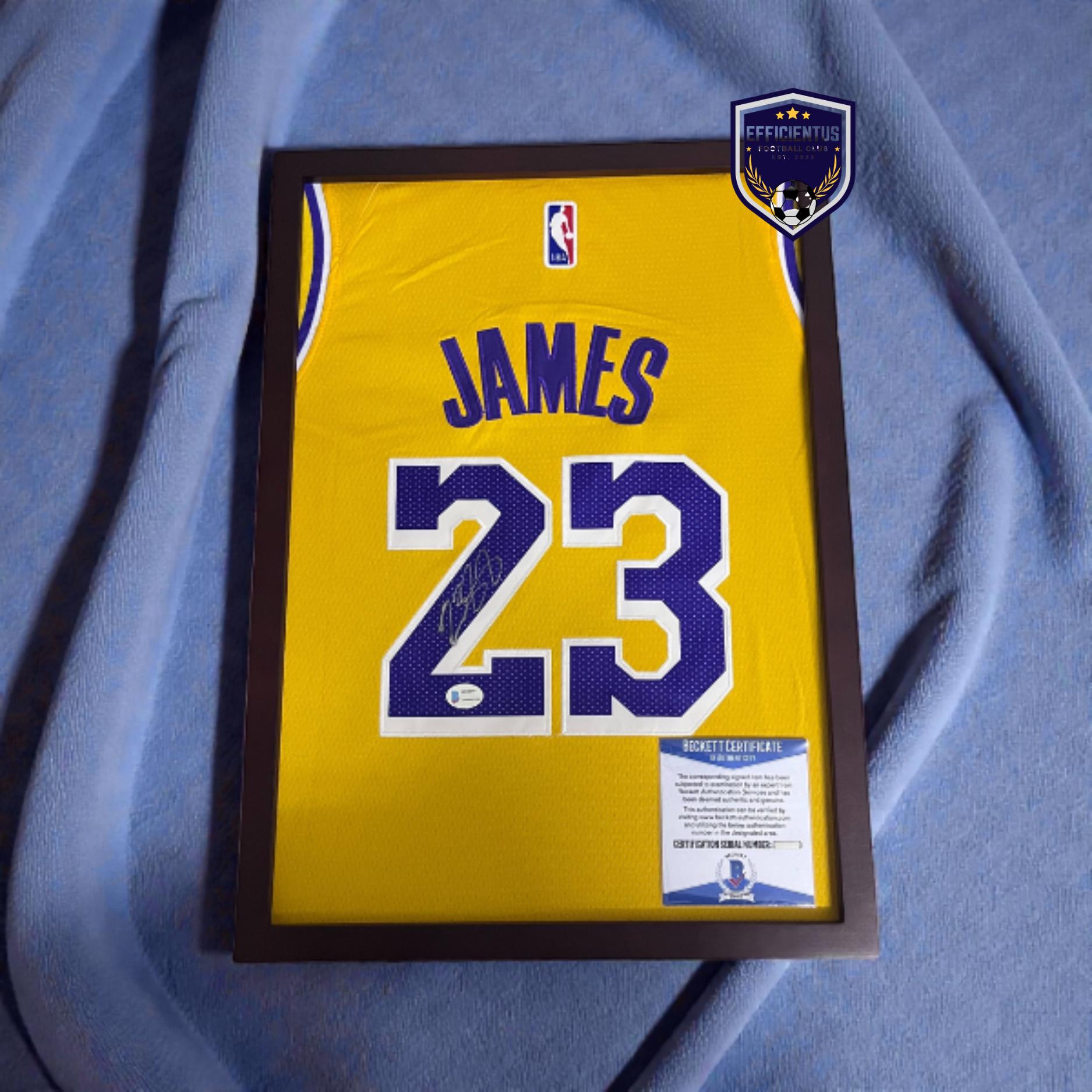 lebron lakers jersey signed