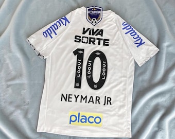 Neymar Jr Santos FC Home White Football Shirt - Etsy