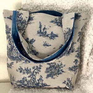 Reversible Tote Bag | Beige Tree Print | Reusable and Eco Friendly Product