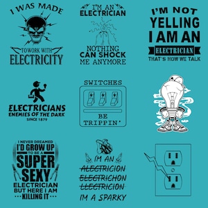 9 Designs Electrician SVG, Electrician Bundle Svg, Electrician, Electrician Png, Electrician Svg, Electrician Tshirt, Electrician Gift