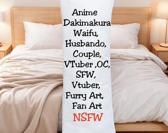 Dakimakura personalizada, capa de almofada de corpo de anime, almofada de corpo de ator famoso, presentes com fotos, para waifu, husbando, casal, VTuber, OC, SFW, VTuber, furry