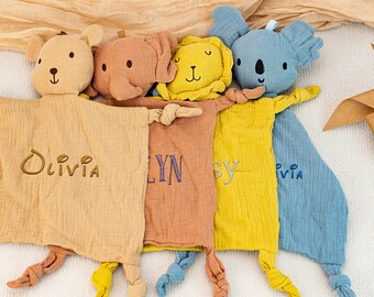 Personalized Embroidered Baby Comforter, Monogrammed Baby Comforter Blankets, Baby Shower Gift, Newborn Gift,Animal Comforter with Name,