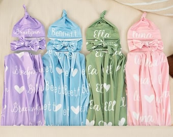 Personalized Baby Blanket with Name – Muslin Swaddle, Custom Newborn Gift, Organic Baby Shower Present, Stroller Blanket baby gifts