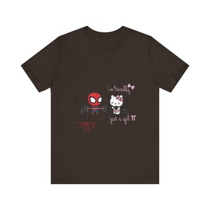 Spiderman and Hello Kitty Workout Tee | Graphic T-Shirt image 4