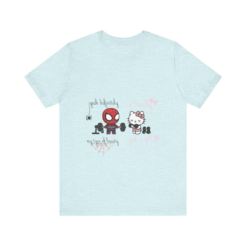 Spiderman and Hello Kitty Workout Tee | Graphic T-Shirt image 6