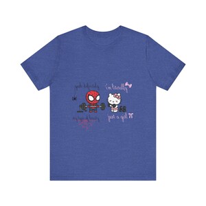 Spiderman and Hello Kitty Workout Tee | Graphic T-Shirt image 9