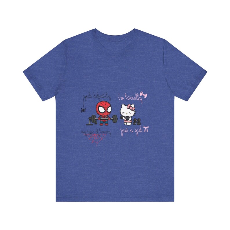 Spiderman and Hello Kitty Workout Tee | Graphic T-Shirt image 9