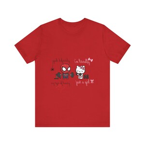 Spiderman and Hello Kitty Workout Tee | Graphic T-Shirt image 11