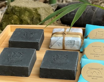 Aktivierte Bambuskohle handgemachte Seife - Tiefenreinigende mit einem erfrischenden, Spa-ähnlichen Duft