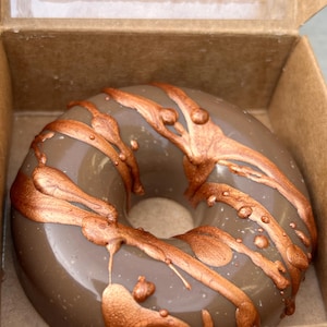 Donut Soap – Cocoa & Honey Scented Handmade Bar from the Soap Patisserie – Realistic Dessert Soap Gift, Fun Bath Treat
