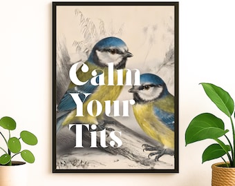 Láminas decorativas de animales divertidos para pared, ilustración botánica vintage, decoración con humor descarado, arte para el baño, juego de pósteres imprimibles, regalo sarcástico