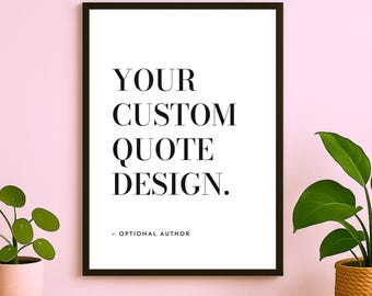 Impresión con cita personalizada, arte mural tipográfico personalizado, póster con texto personalizado