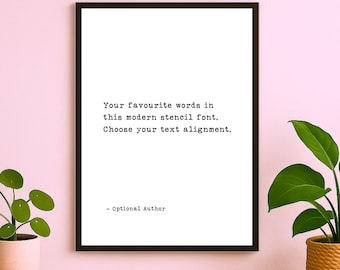 Impresión con cita personalizada, arte mural tipográfico personalizado, póster con texto personalizado