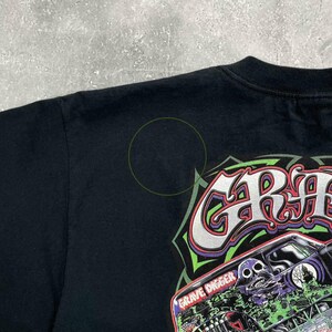 Vintage 2005 Grave Digger Race Team grafisch T-shirt zwart maat L afbeelding 16