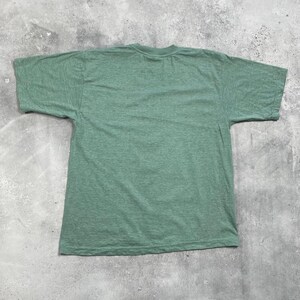 Pu&ograve; includere: Una maglietta verde tinta unita a maniche corte. La maglietta &egrave; realizzata in un tessuto morbido e strutturato e ha uno scollo tondo. La maglietta &egrave; stesa su una superficie grigia.