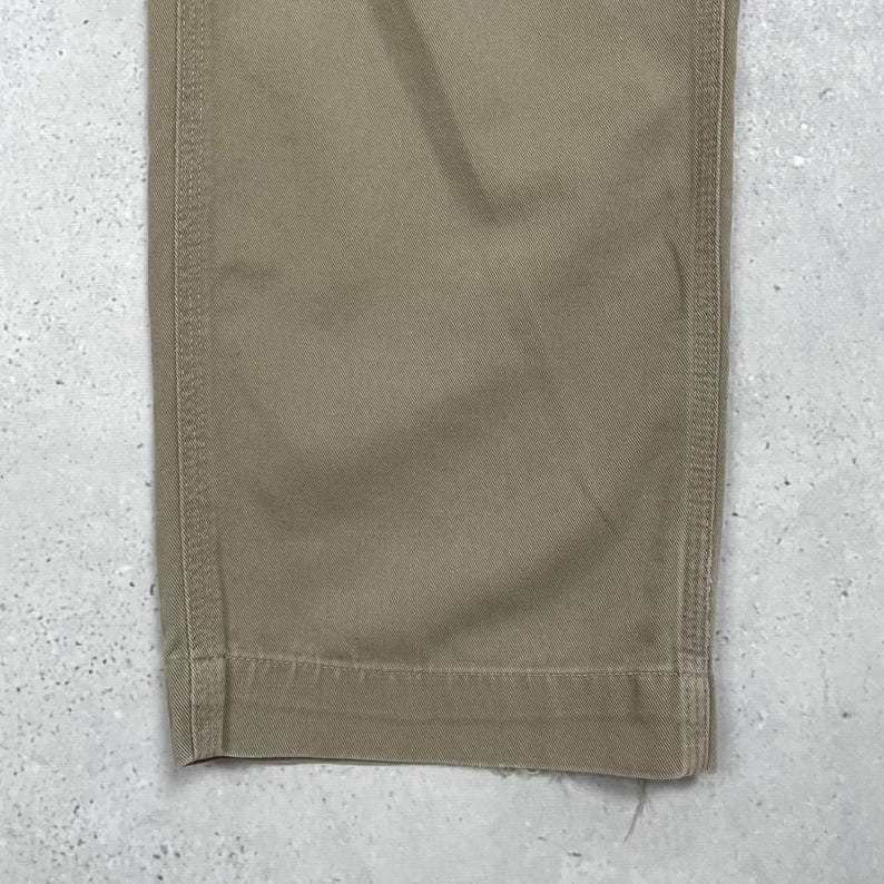 Vintage 90s Carhartt Carpenter Work Pants Made In USA Beige Size W32 L28 image 7