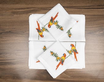 6 pcs Embroidered Napkin Set for Modern Kitchens, 16x16 inches 40x40 cm