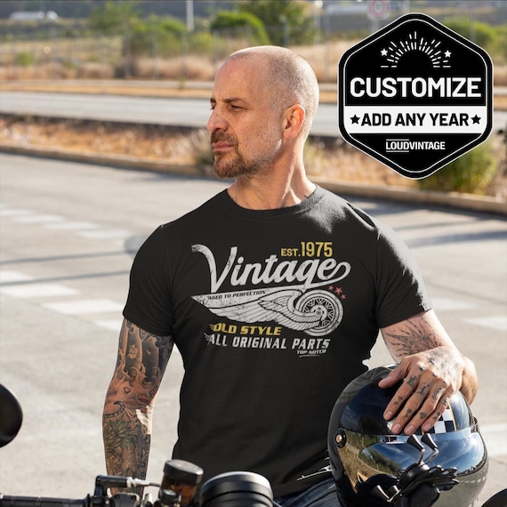 Vintage Since 1975 Shirt - Distressed 50th Birthday Gift For Men - Custom Year & Color - View #9