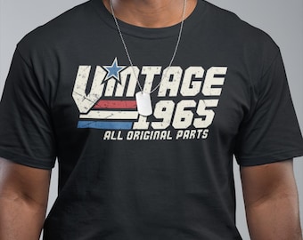 60th Birthday Gift Shirt For Men - Classic 1965 Retro Design Customizable T-Shirt - View #14