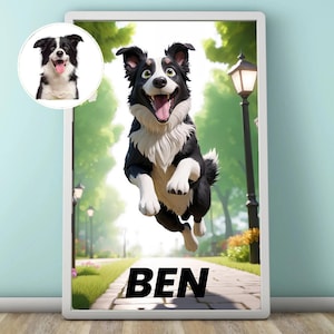 Personalized Cartoon Pet Portrait, Custom Pet Portrait, Dog Portrait, Cat Portrait, Wall Art, Dog Art, Cat Art, Digital Downloads