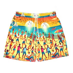 Zwemshorts voor strandfeesten - tropische vakantie boardshorts voor heren, surfbroek, zwemkleding zomer, Ocean Beach Party-kleding, hipsterzwembroek