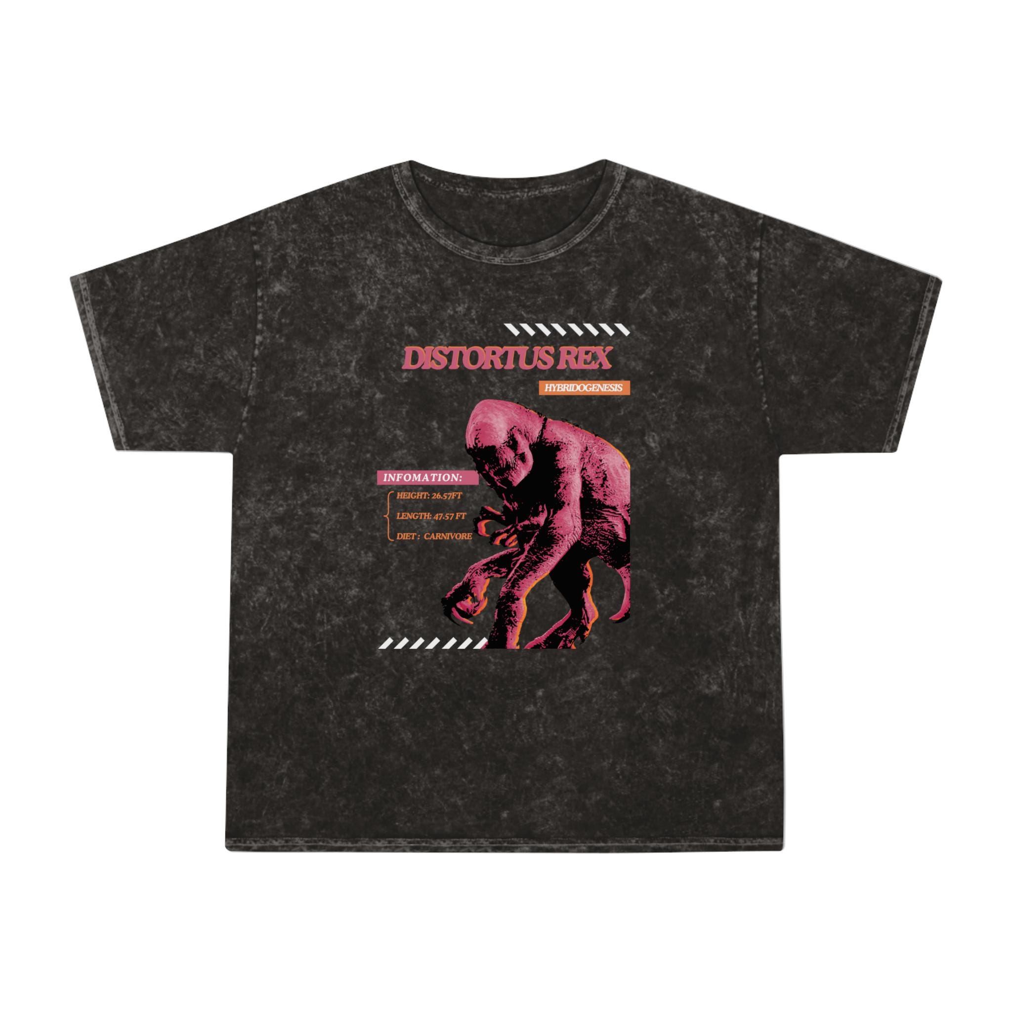 Unisex Mineral Wash Tee - Dinosaur Tee, Distortus rex Shirt, Vintage Style T-Shirt